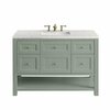 James Martin Vanities Breckenridge 48in Single Vanity, Smokey Celadon w/ 3 CM Eternal Jasmine Pearl Top 330-V48-SC-3EJP